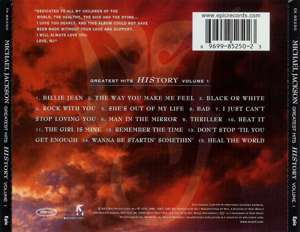 Jackson, Michael – Greatest Hits: HIStory Volume 1 – New CD