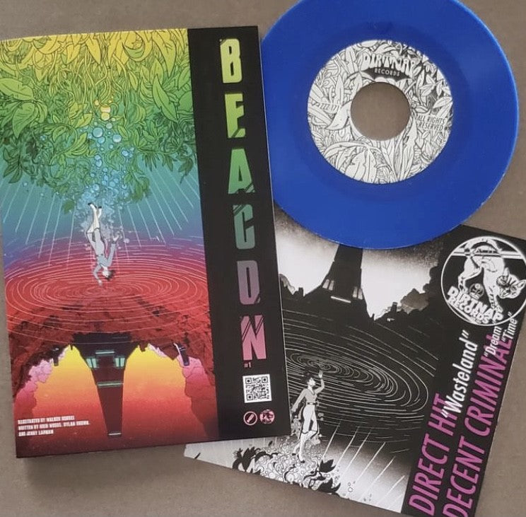 Beacon Comics 1 w/ 7" split (Direct Hit / Decent Criminal) [GREEN N