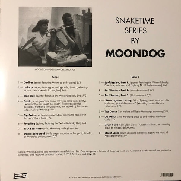 Moondog - Snaketime Series – New LP