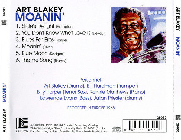 Blakey, Art – Moanin' – New CD