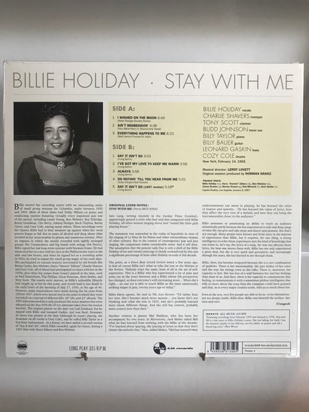 Holiday, Billie  - Stay with Me - New LP