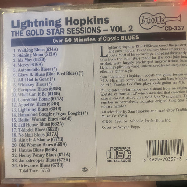 Lightnin' Hopkins - The Gold Star Sessions Vol. 2– Used CD
