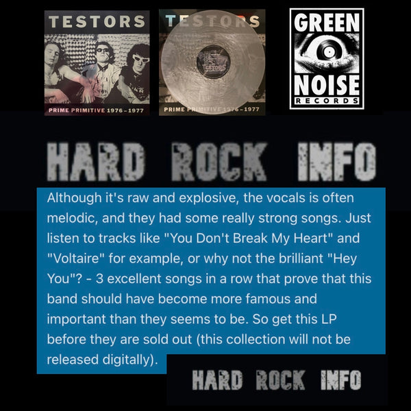 Testors – Prime Primitive: 1976 - 1977 [REMASTERED Deluxe Silver Edition or Standard Black Vinyl Edition] - New LP