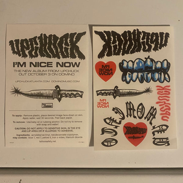 Upchuck – I'm Nice Now [SILVER VINYL w/ poster (and bonus temp tattoos!)] – New LP