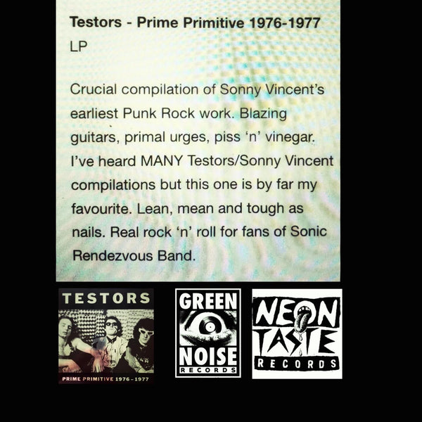 Testors – Prime Primitive: 1976 - 1977 [REMASTERED Deluxe Silver Edition or Standard Black Vinyl Edition] - New LP
