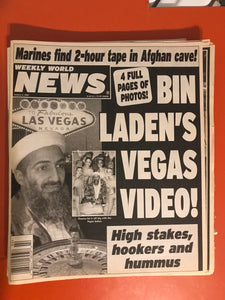 Weekly World News – January 2002 Bin Laden's Vegas — Used Magazine