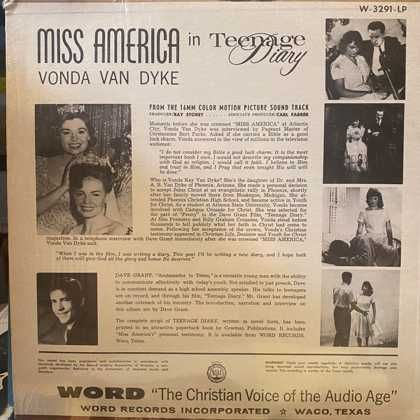 Van Dyke, Vonda – Miss America Vonda Van Dyke In Teenage Diary - Used LP