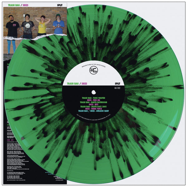 Trash Bag / SIKES – Split [GREEN SPLATTER] - New 12"