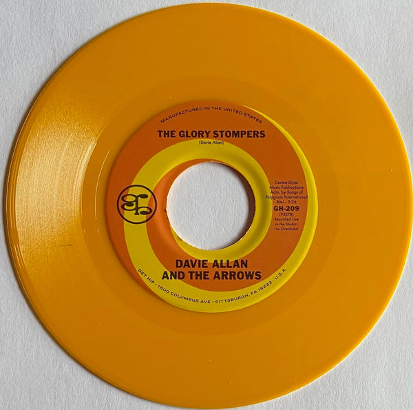 DAVIE ALLAN & THE ARROWS – BORN LOSER'S THEME / THE GLORY STOMPERS [Yellow Vinyl] – New 7"