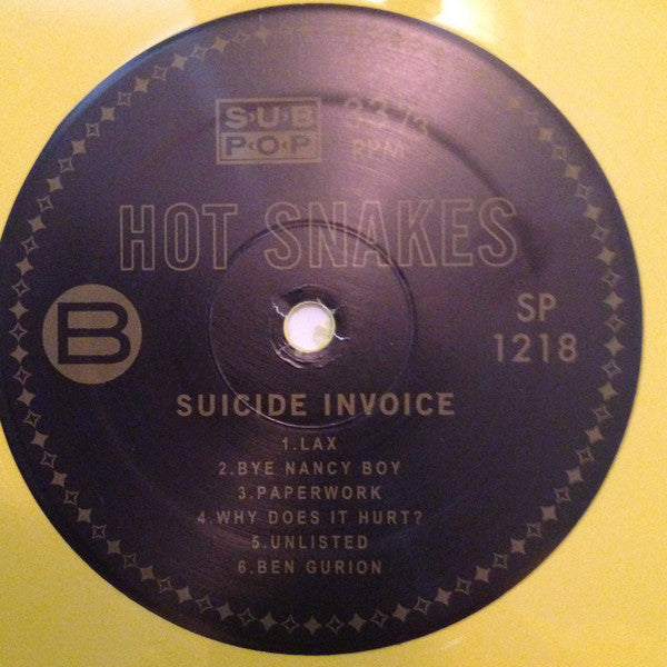 Hot Snakes - Suicide Invoice [YELLOW VINYL] - New LP