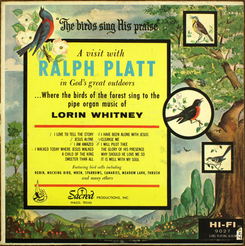 Platt, Ralph – The Birds Sing His Praise - Used LP