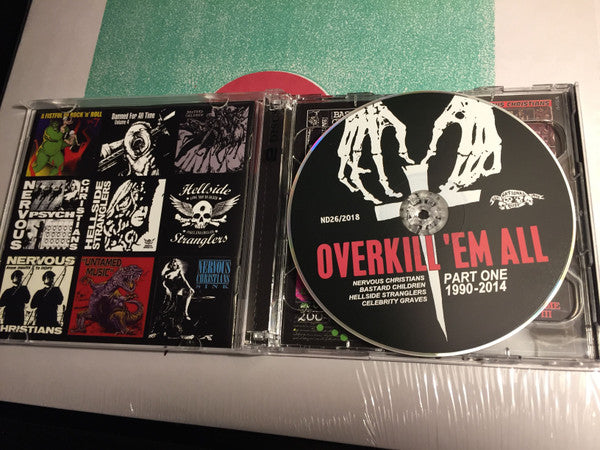 Various Artists (Celebrity Graves / Hellside Stranglers / Bastard Children / Nervous Christians) – Overkill 'Em All: 1990-2014 [2xCD] - Used CD