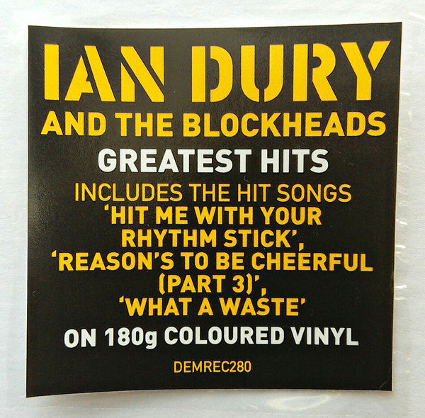 Dury, Ian and the Blockheads [Colour Vinyl IMPORT] – Greatest Hits – New LP