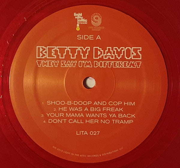 Davis, Betty -  They Say I'm Different [RED VINYL] - New LP