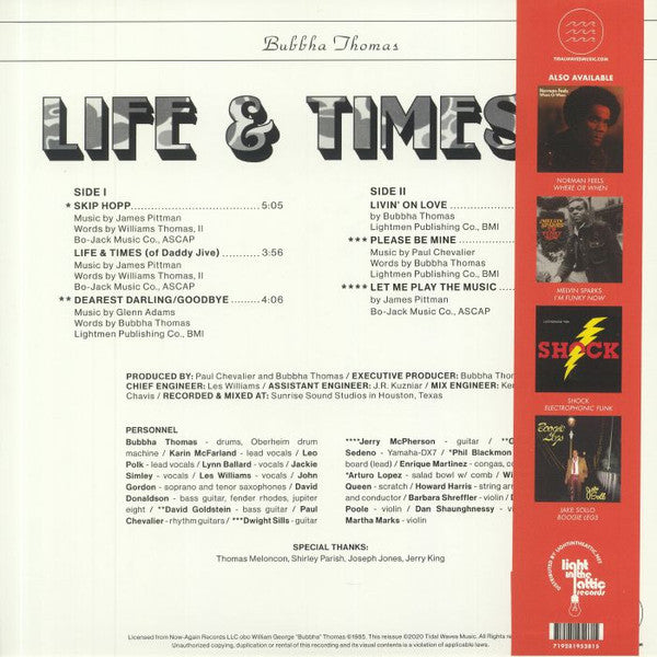 Thomas, Bubbha – Life & Times... – New LP