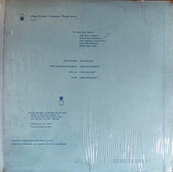 The Iowa Brass Quintet  – S/T – Used LP