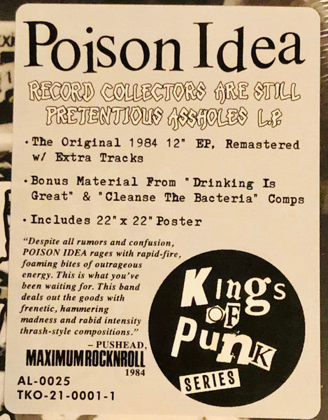 Poison Idea - Record Collectors are STILL Pretentious Assholes - New LP