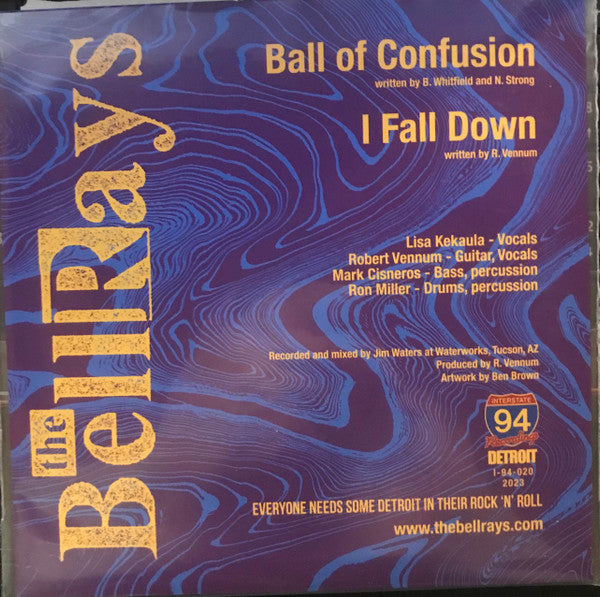 BellRays, The – "Ball of Confusion" / "I Fall Down"  [PINK VINYL]– New 7"