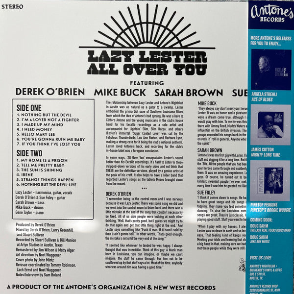 Lazy Lester – All Over You [Splatter Vinyl] – New LP
