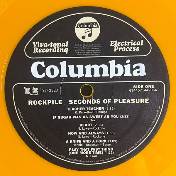 Rockpile - Seconds of Pleasure [YELLOW VINYL] - New LP