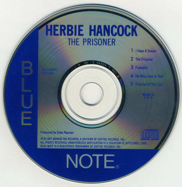 Hancock, Herbie - The Prisoner – New CD