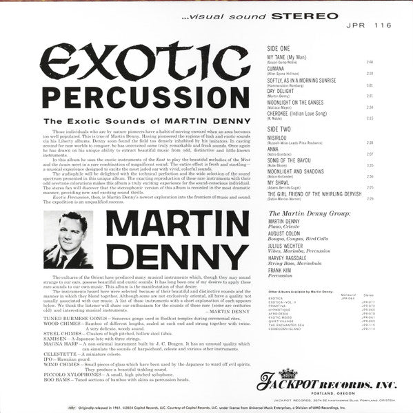 Denny, Martin - Exotic Percussion [Sea Glass VINYL] - New LP