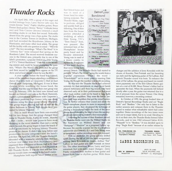 THUNDER ROCKS – ON THE RAMPAGE! [Detroit circa 1960] - New LP