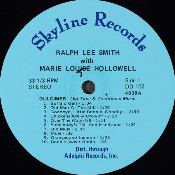 Smith, Ralph Lee with Mary Louise Hollowell – Dulcimer: Old-Time And Traditional Music - Used LP