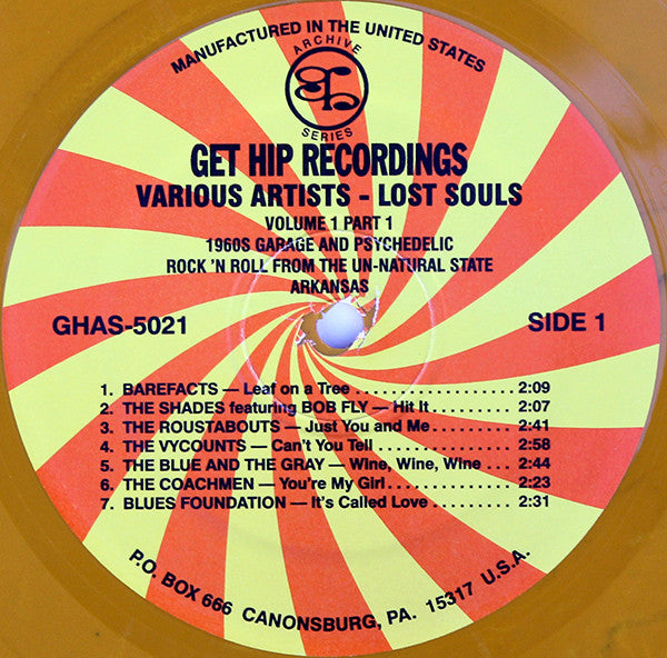 Various Artists –  LOST SOULS VOL. 1 PT. 1 [1960s Arkansas Garage Rock YELLOW VINYL]– New LP