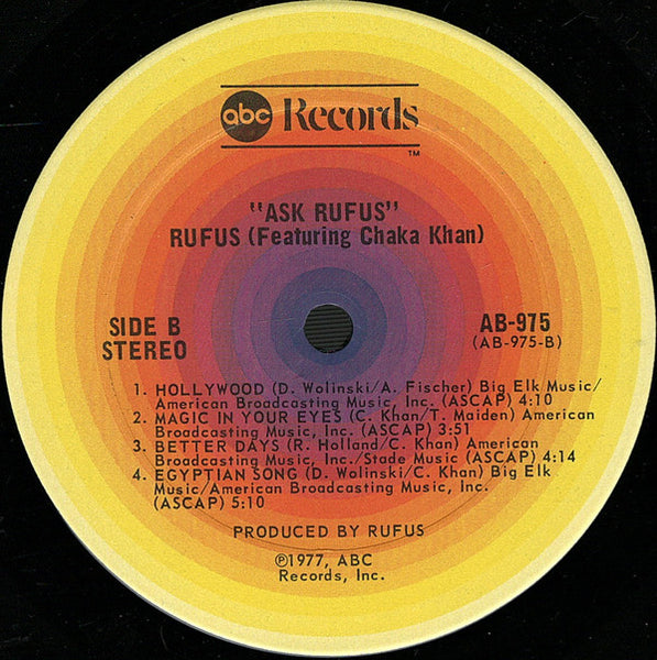 Rufus - Ask Rufus - Used LP