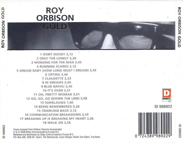 Orbison, Roy ‎– Gold – New CD