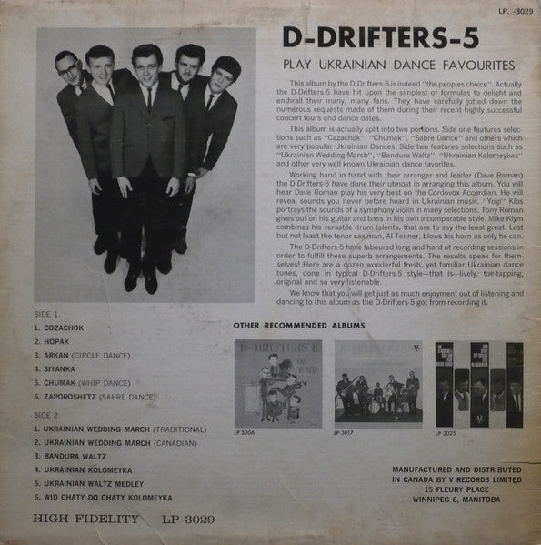 D-Drifters-5 – Play Ukrainian Dance Favourites [1965] - Used LP