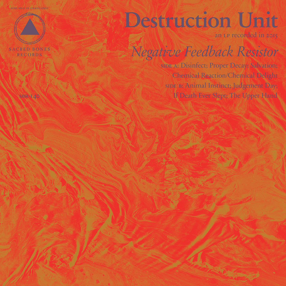 Destruction Unit – Negative Feedback Resistor - New CD