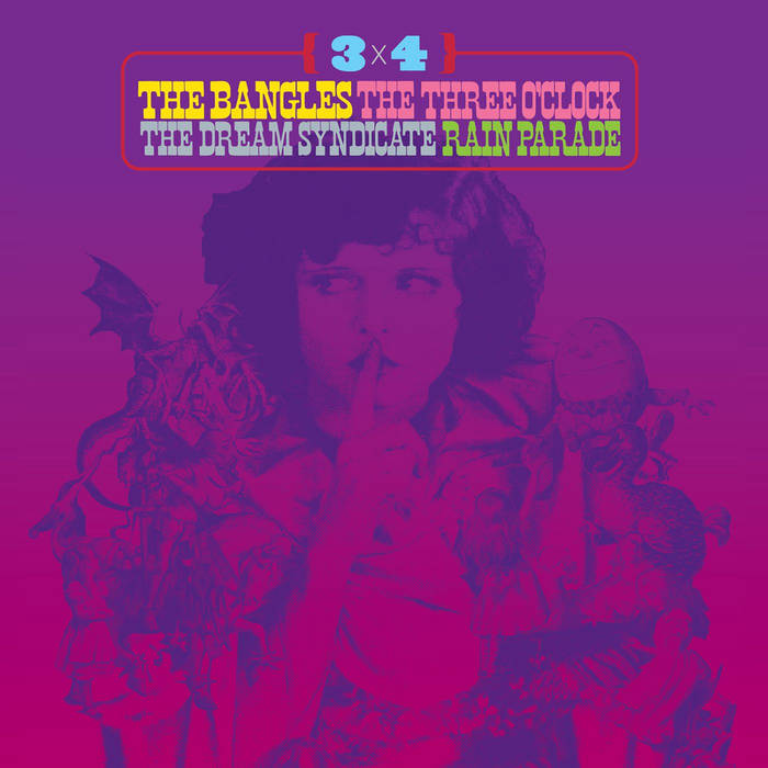 Various Artists – 3 x 4: The Bangles, The Three O'Clock, The Dream Syndicate, Rain Parade [2xLP Psychedelic Swirl Vinyl] – New LP