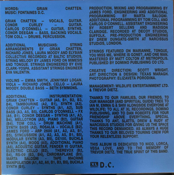 Fontaines D.C. – Dopamine Chamber [BLUE MARBLE VINYL IMPORT] – New LP