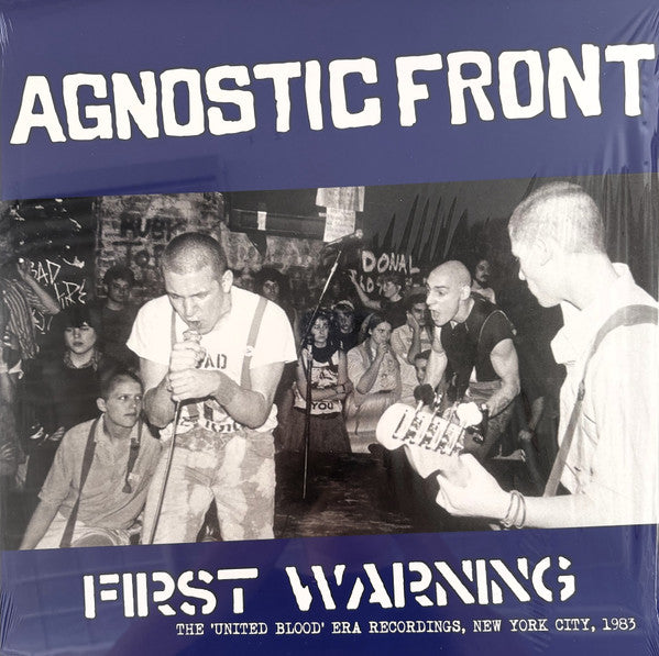 Agnostic Front – First Warnings (The 'United Blood Era' Recordings: New York City 1983 [IMPORT Blue Vinyl] - New LP