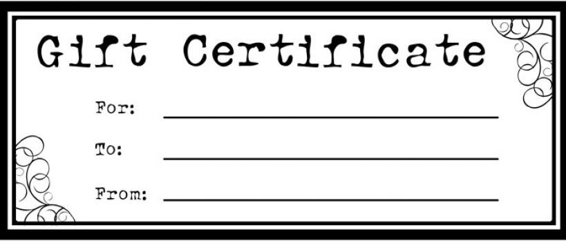 gift certificates