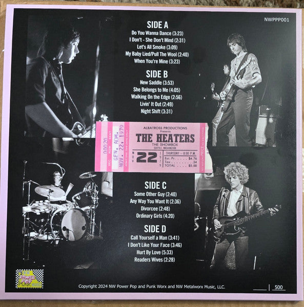 Heaters, The - Live at The Showbox 1979 [Lavender Swirl Vinyl 2xLP + booklet] - New LP