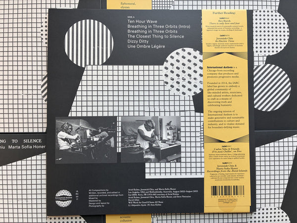 Kalma, Ariel, Jeremiah Chiu & Marta Sofia Honer – The Closest Thing To Silence [MULLUMBIMBY BLUE VINYL] – New LP