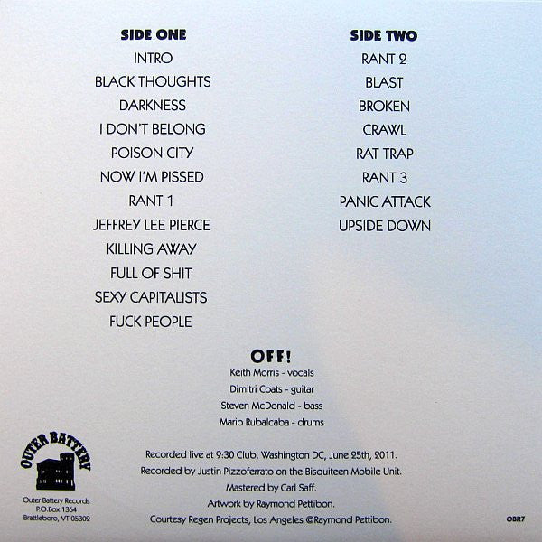 OFF! - Live at 9:30 Club - New LP