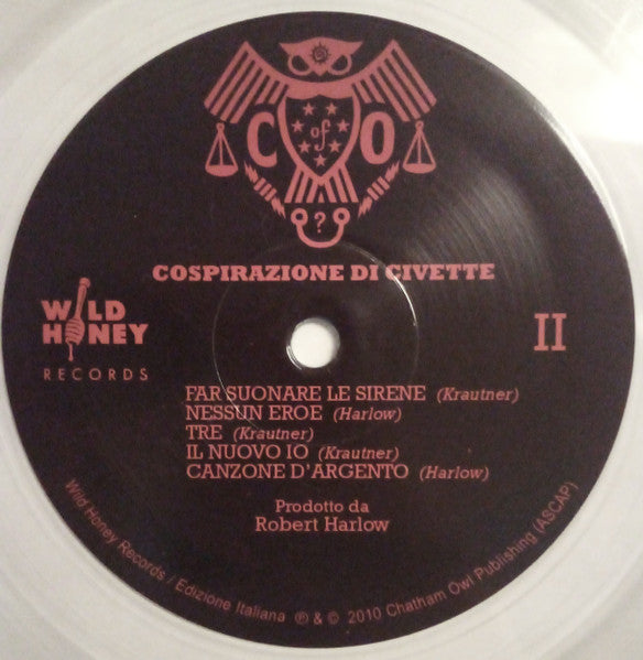 Conspiracy Of Owls – S/T Cospirazione di Civette [IMPORT CLEAR or BLACK vinyl] – New LP