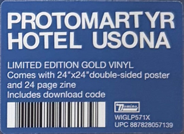 Protomartyr – Hotel Usona [GOLD Vinyl w/ zine + poster IMPORT] – New LP