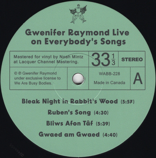 Raymond, Gwenifer – Live on "Everybody's Songs" WFMU 91.1  – New LP