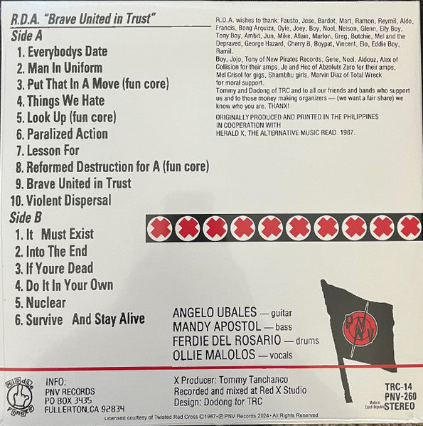 R.D.A. - Brave United In Trust – New LP