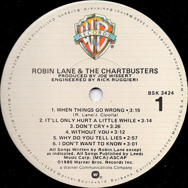 Robin Lane & the Chartbusters - S/T - Used LP