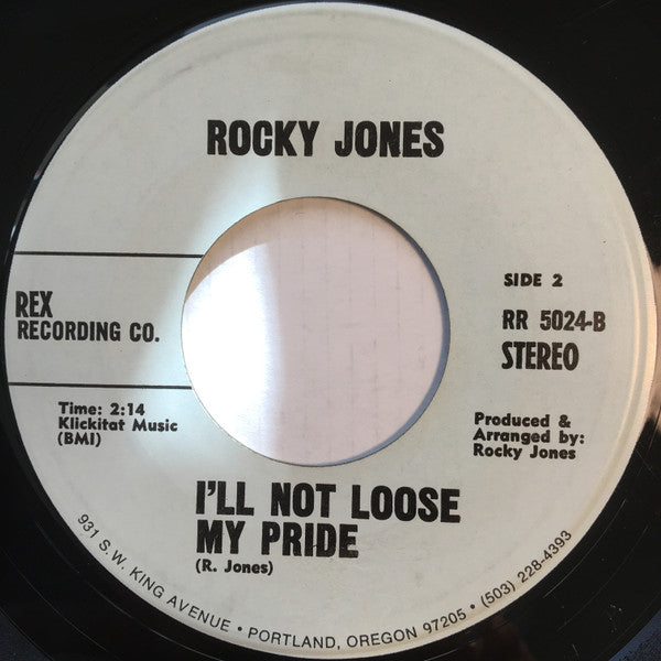 Jones, Rocky – Point Of No Return / I'll Not Loose My Pride - Used 7"