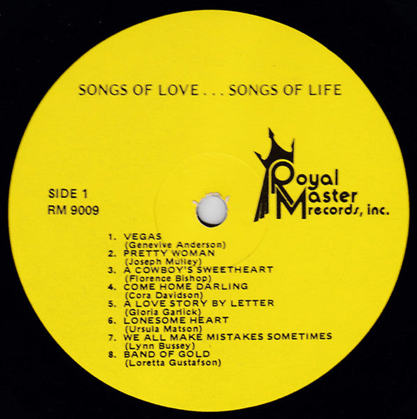 Various Artists – Songs Of Love Songs Of Life - Used LP