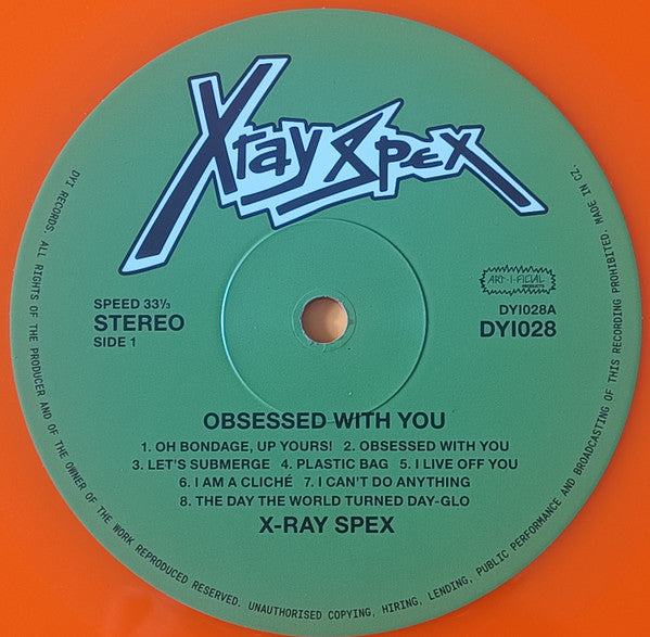 X-ray Spex - Obsessed With You (The Early Years)  [DAY-GLO ORANGE VINYL IMPORT] - New LP