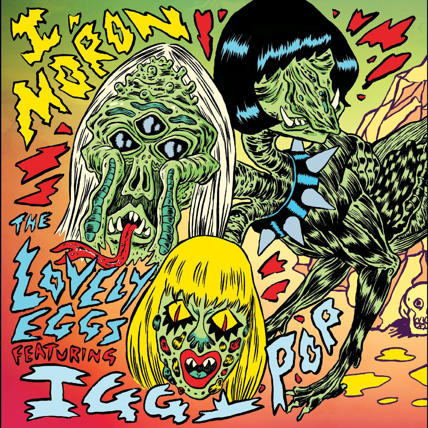 Lovely Eggs, The featuring Iggy Pop– "I, Moron" / "Dum Dum Boys" [IMPORT PINK VINYL] – New 7"