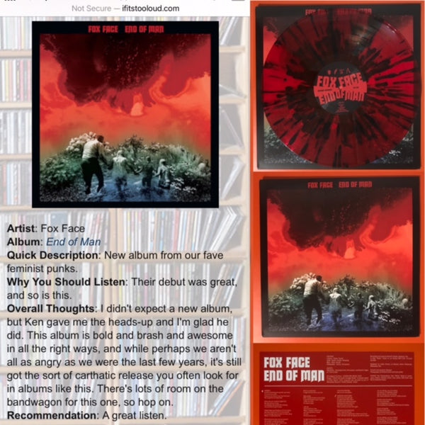 Fox Face - End of Man [RED/BLACK SPLATTER VINYL] – New Vinyl